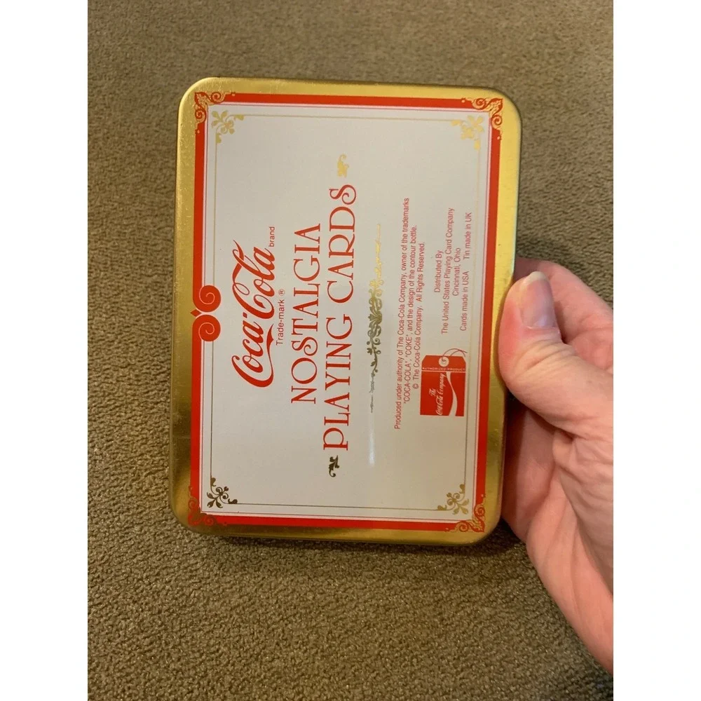 Collectible Coca-Cola Nostalgia Playing Cards with Tin Dual Deck (TD)